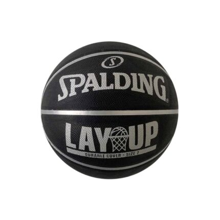 Spalding Lay Up Rubber Basketball Μπάλα Μπάσκετ Μαύρη / Ασημί