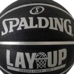 Spalding Lay Up Rubber Basketball Μπάλα Μπάσκετ Μαύρη / Ασημί