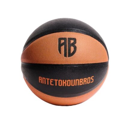 AntetokounBros Black AB Ball Mπάλα Μπάσκετ Μαύρη / Πορτοκαλί