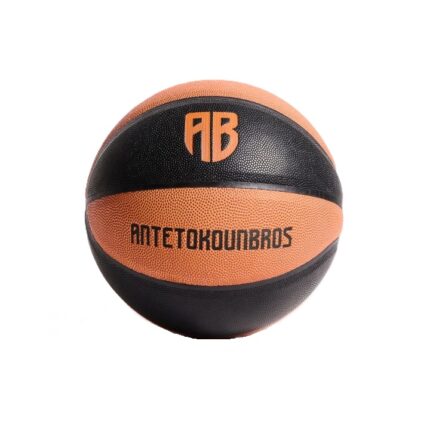 AntetokounBros Black AB Ball Mπάλα Μπάσκετ Μαύρη / Πορτοκαλί