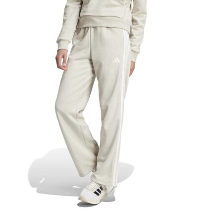 adidas Essentials 3-Stripes Open Hem French Terry Παντελόνι Μπεζ