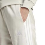adidas Essentials 3-Stripes Open Hem French Terry Παντελόνι Μπεζ
