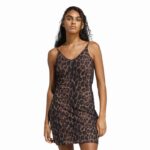 adidas Seasonal Essentials Leopard Print 3-Stripes Γυναικείο Φόρεμα Λεοπάρ