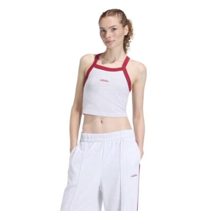 adidas Αμάνικη Mπλούζα Seasonal Essentials Colorpop Με Κεντημένο Σχέδιο Γκρι