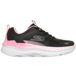 Skechers Max Run Γυναικεία Sneakers Μαύρa-Ροζ