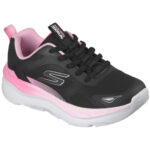 Skechers Max Run Γυναικεία Sneakers Μαύρa-Ροζ