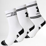 Under Armour Running Κάλτσες Λευκές 3 Ζεύγη