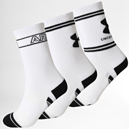 Under Armour Running Κάλτσες Λευκές 3 Ζεύγη
