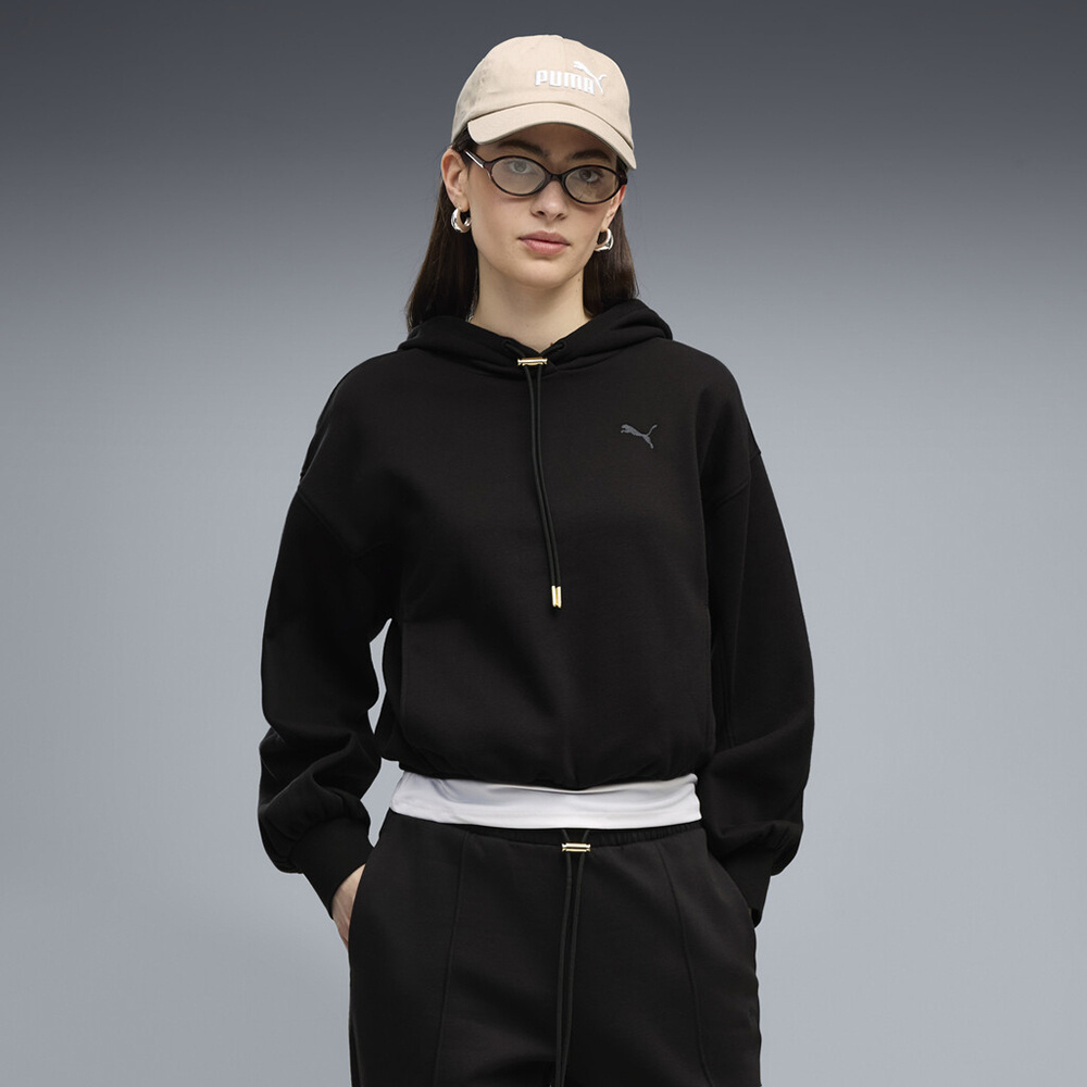 im_694027_01_1.jpg Puma Her Γυναικείο Φούτερ με Κουκούλα Μαύρο