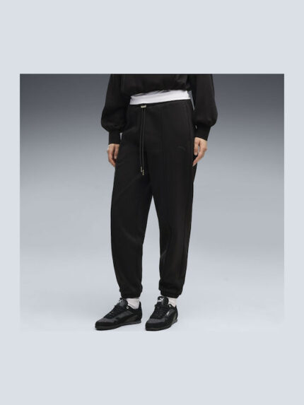 Puma Her Γυναικείο Παντελόνι Φόρμας Fleece Μαύρο