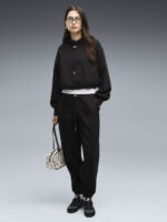 Puma Her Γυναικείο Παντελόνι Φόρμας Fleece Μαύρο