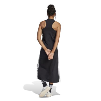 adidas Essentials 3-Stripes Long Racerback Dress Γυναικείο Φόρεμα Μαύρο