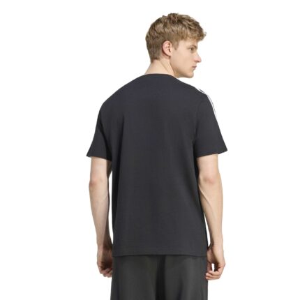 adidas Αντρική Μπλούζα Essentials 3-Stripes Single Jersey Μαύρη