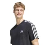 adidas Αντρική Μπλούζα Essentials 3-Stripes Single Jersey Μαύρη