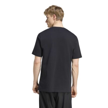 adidas Αντρική Μπλούζα Essentials 3-Stripes Single Jersey Μαύρη