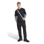 adidas Αντρική Μπλούζα Essentials 3-Stripes Single Jersey Μαύρη