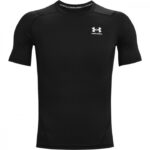 Under Armour Heatgear Ανδρική Ισοθερμική Κοντομάνικη Μπλούζα Compression Μαύρη