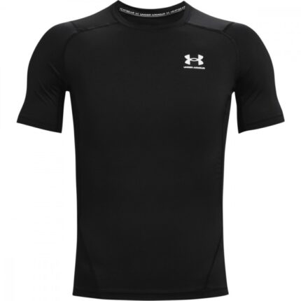 Under Armour Heatgear Ανδρική Ισοθερμική Κοντομάνικη Μπλούζα Compression Μαύρη