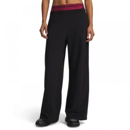 Under Armour Motion Wide Γυναικείο Παντελόνι Καμπάνα Μαύρο