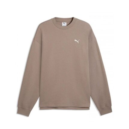 Puma Ess Elevated Relaxed Φούτερ Μπεζ