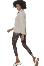 Body Action Γυναικεία Oversized Boucle Ζακέτα Γκρι-Μπεζ