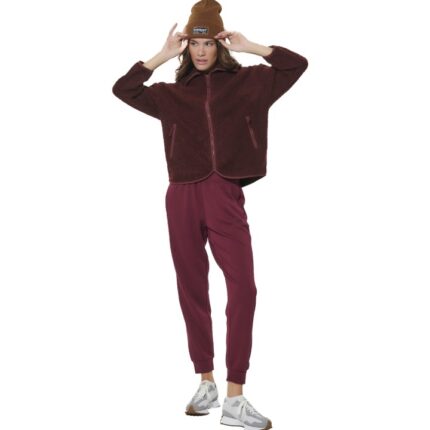 Body Action Γυναικεία Oversized Boucle Ζακέτα Μπορντό