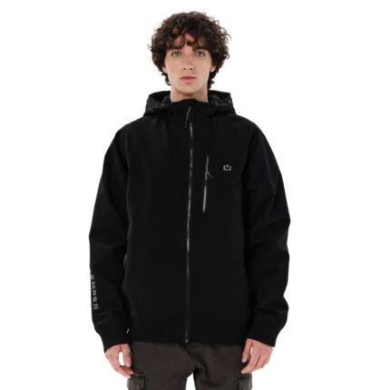 Emerson Μπουφάν Bomber Αδιάβροχο με Κουκούλα Black