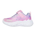 Skechers S-Lights: Eternal Heart Lights Βρεφικά Sneakers με Φωτάκια Ροζ / Μωβ