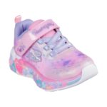 Skechers S-Lights: Eternal Heart Lights Βρεφικά Sneakers με Φωτάκια Ροζ / Μωβ