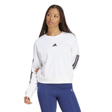 adidas Essentials 3-Stripes French Terry Μπλούζα Λευκή