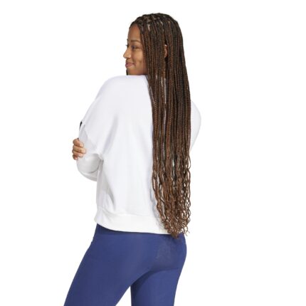 adidas Essentials 3-Stripes French Terry Μπλούζα Λευκή