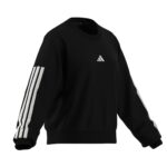 adidas Essentials 3-Stripes French Terry Μπλούζα Μαύρη