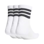 adidas 3-Stripes Cushioned Mid-Cut Socks Κάλτσες Λευκές με Ρίγα