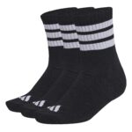 adidas Κάλτσες Μεσαίου Ύψους 3 Stripes με Επένδυση 3 Ζευγάρια
