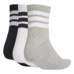 adidas Κάλτσες Μεσαίου Ύψους 3 Stripes με Επένδυση 3 Ζευγάρια