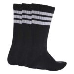 adidas 3-Stripes Cushioned Crew Socks Κάλτσες Μαύρες με Ρίγες