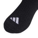 adidas Παιδικές Κάλτσες 3-Stripes Μεσαίου Ύψους με Επένδυση 3 Ζευγάρια Μαύρες