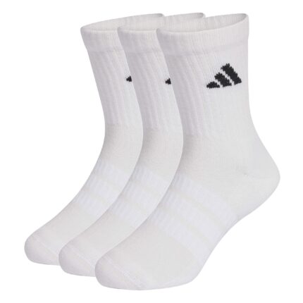 adidas Κάλτσες Μεσαίου Ύψους με Επένδυση 3 Ζευγάρια Λευκές