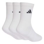 adidas Κάλτσες Μεσαίου Ύψους με Επένδυση 3 Ζευγάρια Λευκές