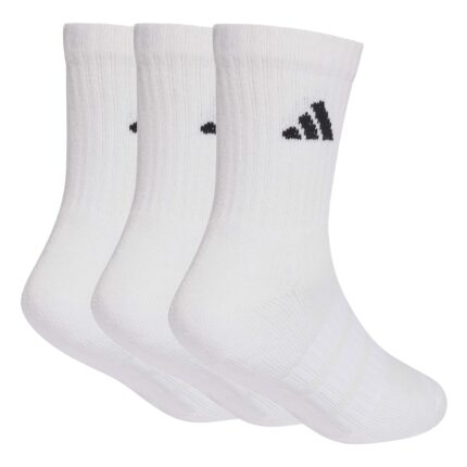 adidas Κάλτσες Μεσαίου Ύψους με Επένδυση 3 Ζευγάρια Λευκές
