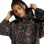adidas Seasonal Essentials Leopard Print French Terry Hoodie με 3 Ρίγες